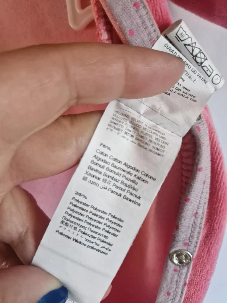 Pijama confortável de veludo com pés para bebê menina - Tamanho 3 meses – photo 5